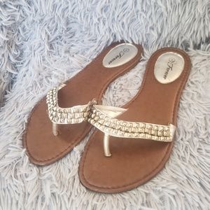 SHOES | Silver Studded Flip Flops!